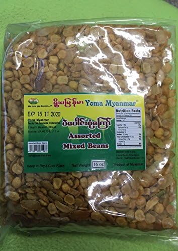 Assorted Crispy Mixed Beans(1) Lb (YOMA) ရိုးမပဲႏွစ္ျပန္ေႀကာ္(၁)ေပါင္