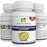 Naturo Sciences Pure Garcinia Cambogia Extract with HCA - 100% All Natural Dietary Supplement - Live a Healthy Life - 90 count, 1000mg Per Serving, 45 Servings
