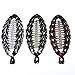 Monrocco 6 pcs 3 color Large Size Banana Hair Clips Resin Fish Shape Grips Clamp Hair Accessories 5.5''