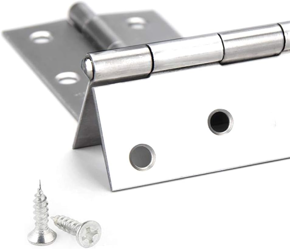 YOFASEN Home Folding Butt Hinges - Stainless Steel Outdoor Cabinet Hinges with Screws, Silver, 2.5 Inch (59x35x1.2mm) - 4pcs - Image 4
