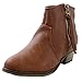 Breckelle's DORADO-11 Western Inspired Zip Up Ankle Boot Bootie