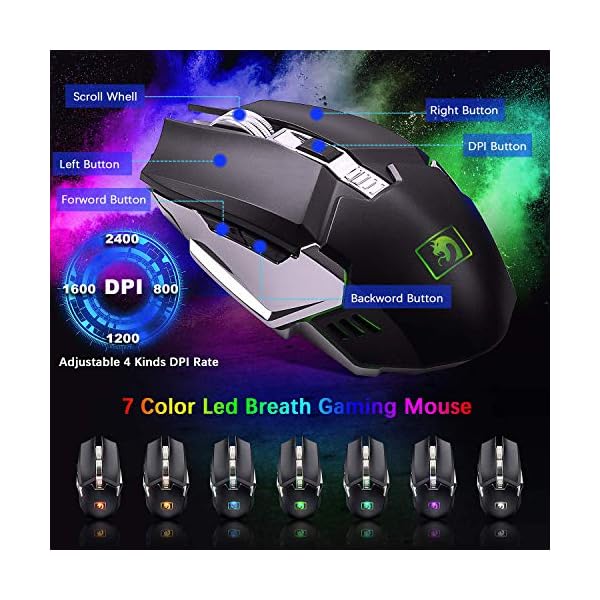 LexonElec-Gaming-Keyboard-and-Mouse-Sets-K618-Wired-RGB-LED-Backlit-104-Keys-Hand-rest-Usb-Gamer-Keyboard-Metal-2400DPI-Optical-6-Buttons-PC-Game-Mouse-Mousepad-For-Laptop-Computer Wired Gaming Keyboard and Mouse Sets RGB LED Backlit Metal Plate 104 Keys Hand rest Usb Gamer Light Up Keyboard 2400DPI…