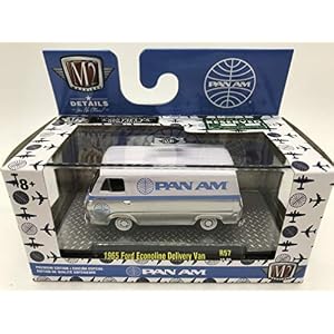 M2-Machines-by-M2-Collectible-Pan-Am-1965-Ford-Econoline-Delivery-Van-164-Scale-R57-19-80-SilverBlue-Details-Like-NO-Other-1-of-5880