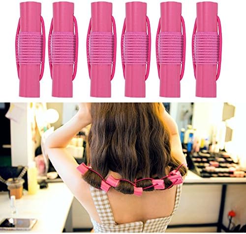6 Pack No Heat Sleep in Foam Sponge Hair Curlers Pillow Hair Rollers Hair Styling DIY Tool for Women Girls