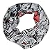 bioWorld Black Widow Infinity Viscose Scarf, Black & White, One Size