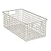 iDesign Classico Wire Storage Basket, Satin Silver, 16 x 9 x 6 Inch, 1 Piece