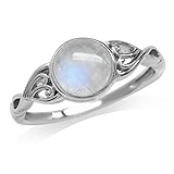 Silvershake 7mm Natural Moonstone 925 Sterling