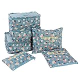 Wastar® 6pcs Packing Cubes Set Travel Luggage Organizer - 3 Travel Cubes + 3 Pouches