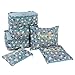 Wastar 6pcs Set Packing Cubes Travel Luggage Organizer - 3 Travel Cubes + 3 Pouches