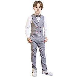 Marvelous World Boys' 5-Piece Formal Vest Suit