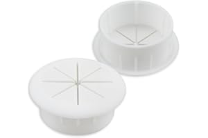 2Pcs Flexible Desk Grommet, HONSNkS 2 Inch Cable Cord Hole Plug Wire Hole Cover for Desktop Equipment Wiring Management and Protection (White)