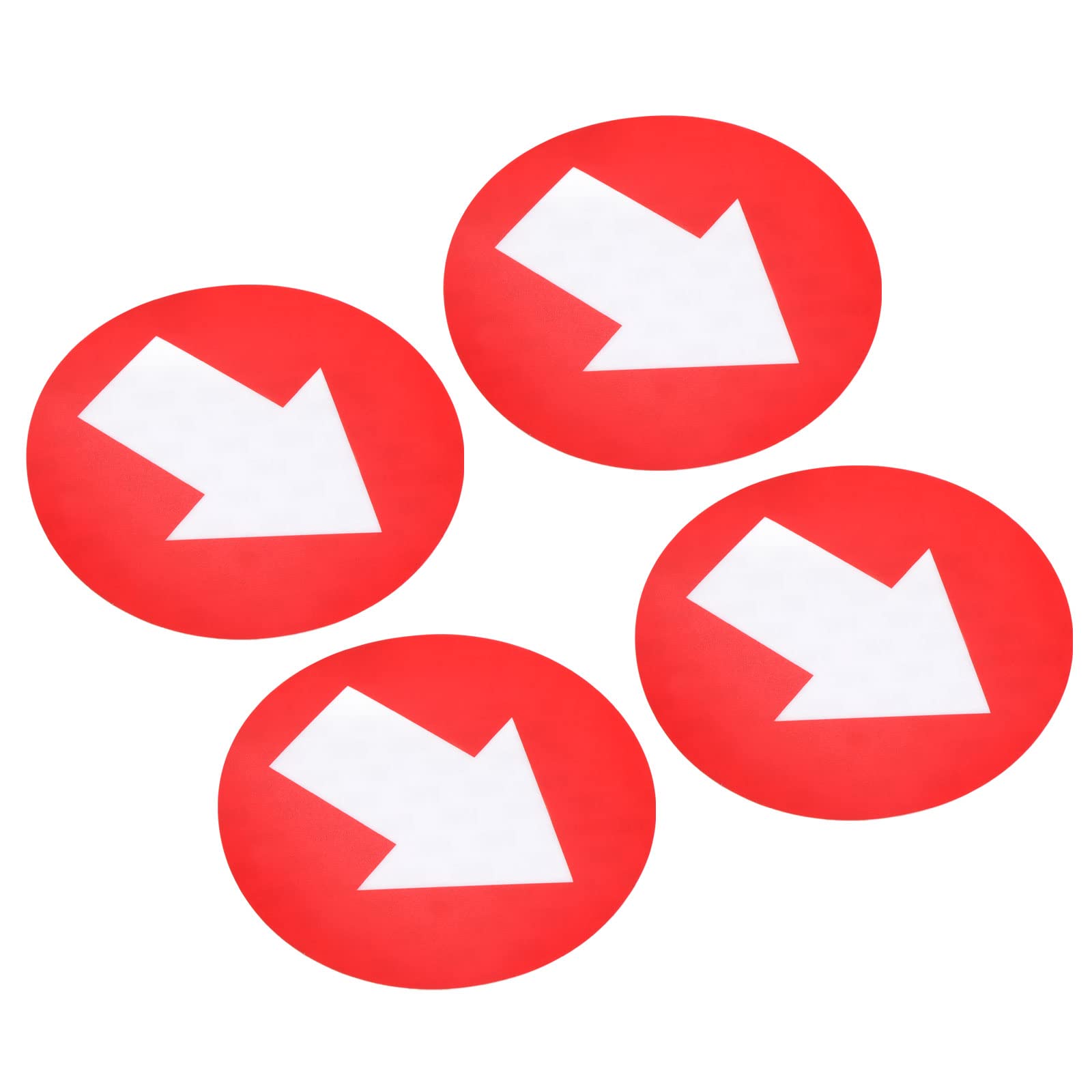 PATIKIL Enter Sign with Arrow 6 Inch, 4 Pack Round Red Entry Symbol with White Arrow for Supermarket Wall Direction