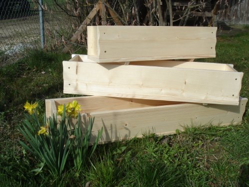 Elmato 14851 Blumenkasten Pflanzenkasten Kiste für Balkon aus Holz, 85x19x16cm – Bild 2