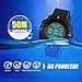 Mens Watch, Outdoor Sport Watches for men Military Waterproof LED Electronic Wristwatch Back Light 50M Water Resistant Stopwatch Alarm - Black
