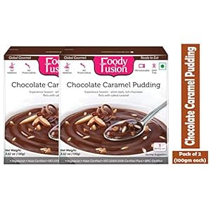 FAZLANI FOODS Ready to Eat Chocolate Caramel Pudding -Pack of 2, 100gm Each