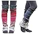 VIGVOG High Knee Legging Boot Socks Long Knitted Snowflake Deer Knitted Warm Long Leg Warmers (Black&Green) One Size