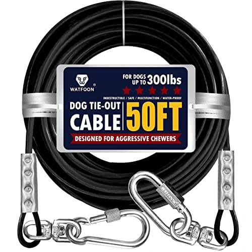 Extra Strong 100ft Tie-Out Cable for Large Dogs