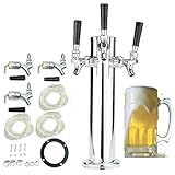 Draft Beer Tower Tap Dispenser New 3 Tap Triple
