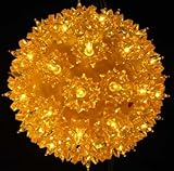 Bethlehem Lighting Indoor/Outdoor Mini Star Christmas Light Sphere 50, Yellow