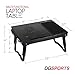 Multi-Functional Laptop Table Stand with Internal Cooling Fan and Built-in LED Light, Black