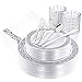I00000 160pcs Silver Plastic Plates, Silverware, Silver Cups & Hand Napkins, Includes: 40 Forks, 20 Spoons, 20 Knives, 20 Dinner Plates, 20 Dessert Plates, 20 Tumblers, 20 Towels