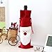 Megadream 10PCS Christmas Santa Claus Red Wine Bottle Decoration Cover Bags for Christmas Xmas Gift Dinner Party Table Decor – 10Packs