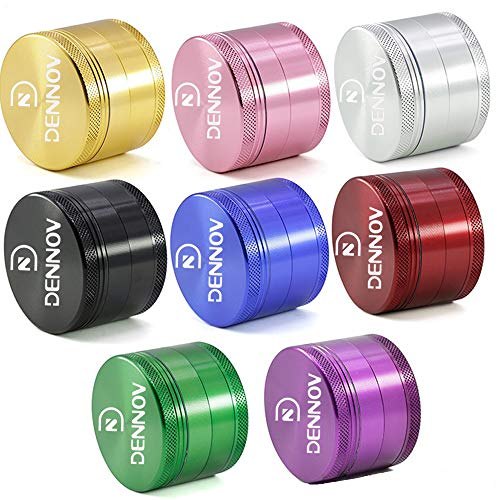 DENNOV Spice Herb Grinder, 4 Piece 2.2\
