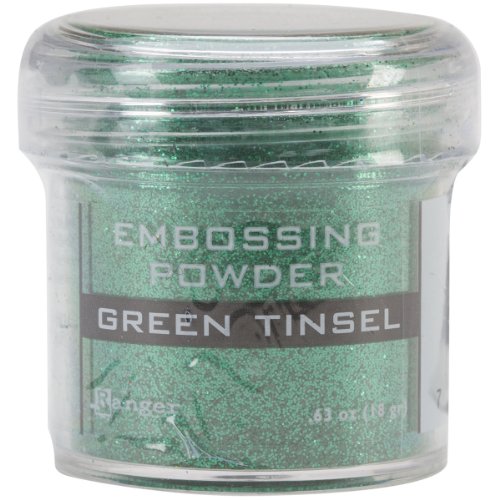 Ranger Embossing Powder, 1-Ounce Jar, Green Tinsel