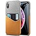 ESR Metro Wallet Case for iPhone Xs Max, Soft Fabric + Premium PU Leather Case with ID&Card Holder Slot for iPhone 6.5 inch(2018 Release)(Gray/Brown)