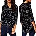 Kshion Women Casual Dot Long Sleeve Chiffon T Shirt Loose Tops Blouse