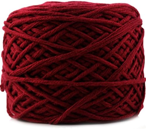 DIY Milk Cotton Yarn Baby Wool Yarn for Knitting Children Hat Hand Knitted Yarn-Wine Red