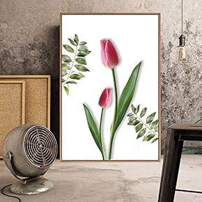 Floating Framed Canvas Wall Art for Living Room, Bedroom Flowers Canvas Prints for Home Decoration Ready to Hang - 16x24 inches