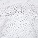 yazi Crochet Tablecloth Foral Handmade Table Doilies Cotton Lace Table Cover Square Dresser Scarf Sofa Doilies White Color 23.6inch