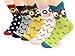 V28® Women's Cute Owl Various Pattern Mixed Color Soft Socks (One Size, 5 Mixed Colors Set)
