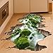 Wall Stickers,GOODCULLER 3D Stream Floor Wall Sticker Removable Mural Art Removable Wall Sticker Background Decorated Decal Home Decor