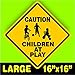 CAUTION WATCH FOR CHILDREN SIGN signs slow playing at play safety SLOW