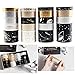Washi Tape/20 Gold Foil Washi Tape Set, Black Decorative Washi Tape, Decoration Label for DIY, Journals, Album, Daily Planners, Gift Wrapping, Office Party Supplies (Black)