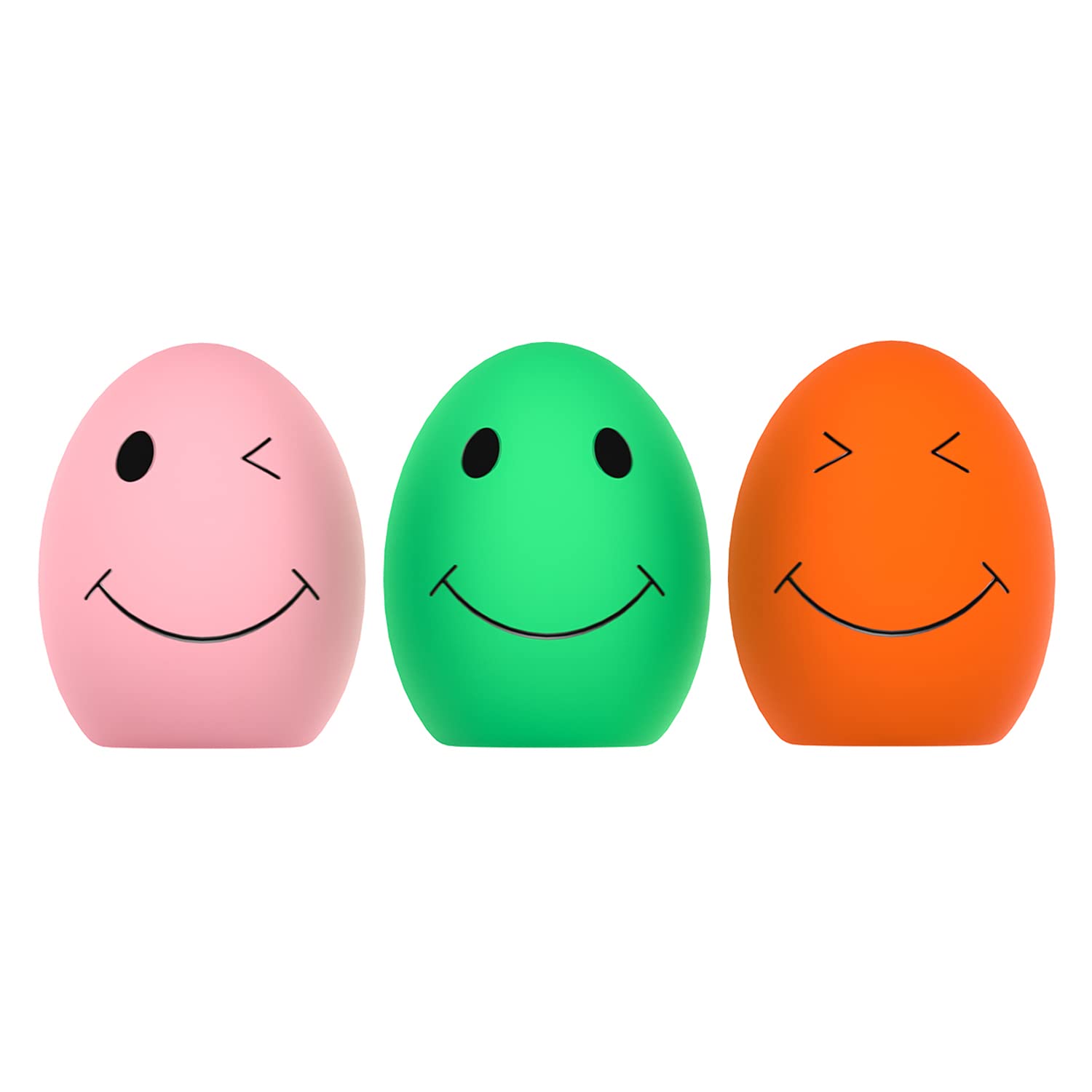 SCHITEC Dog Squeaky Toy, 3 PCS Latex Bouncy Egg Balls with Squeaker for Puppy Small Pet Dogs, Soft Rubber Sound Toys for Interactive Fetch Play (3 Pack - A)