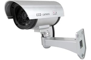 ETOPARS Silver Fake Dummy Security CCTV Camera Waterproof IR LED Outdoor Indoor Surveillance