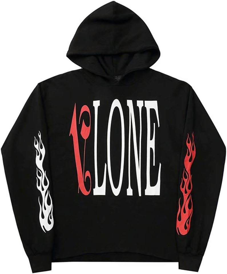 Men Women Big V Long Sleeve Loose Style Personalized Hooded Sweater Fashion Men's Hoodie