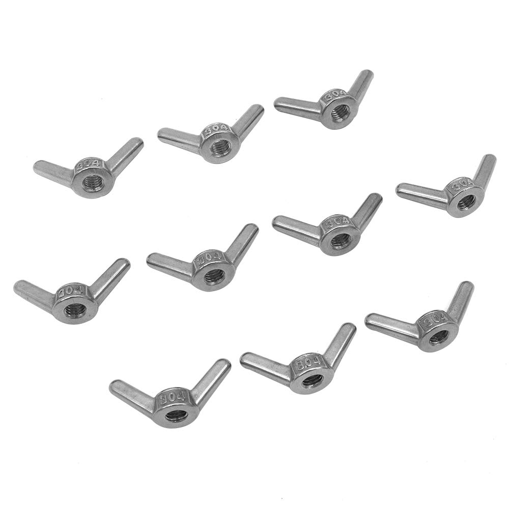 POFET 10Pcs M8 304 Stainless Steel Corner Nuts, Hand Screw Butterfly Nut, Wire Rope Chain Accessories - Image 3