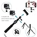 selfie stick Extendable monopod tripod with Bluetooth wireless remote for Android phones &iPhone 8/iPhone 8 Plus/X/iPhone 7/iPhone 7 Plus/Galaxy Note 8/S8 /S8 digital cameras GoPro