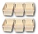 Quart Rectangular Vented Wooden Berry Baskets - Set of 6