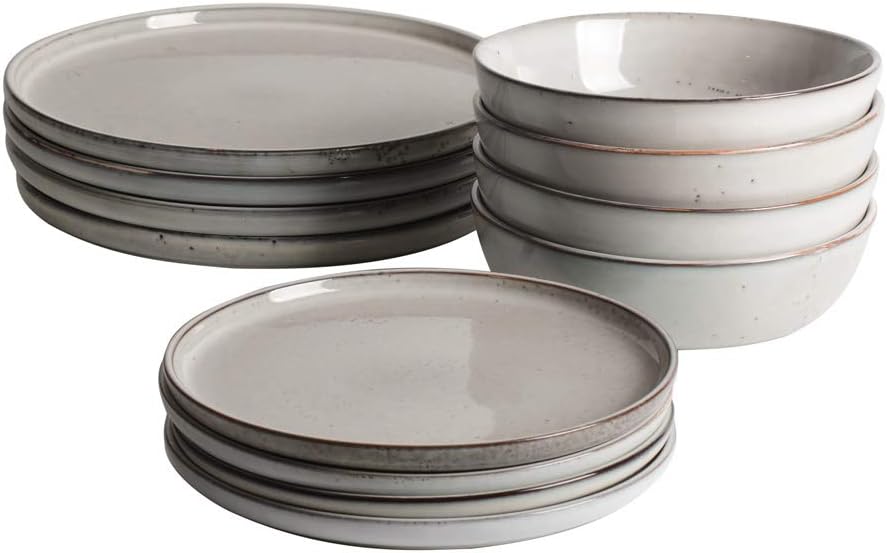 Set Assiettes Et Bols De Service – Vaisselle Artisanal, Polyvalent, Pour Sauces Et Accompagnements