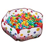 LoveS-Kids-Play-Tent-Playpen-Ball-Pit-Pool-394-Inch-with-Red-Zippered-Storage-Bag-Balls-not-Included