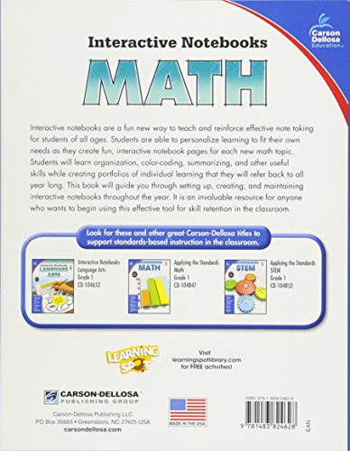 Carson Dellosa Math Interactive Notebook, Grade 1 (Interactive Notebooks) | Pricepulse