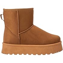 Botines Vaqueros Para Mujer SHOSH Bota Corta Invernal Camel Café