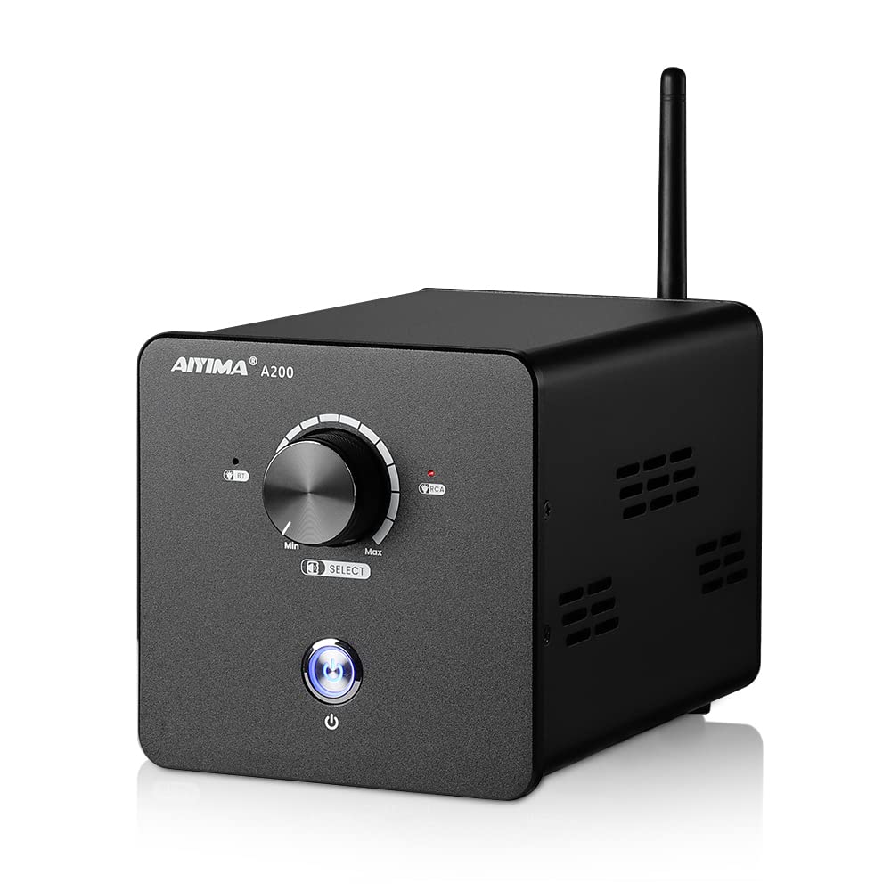 AIYIMA A200 TPA3255 Stereo Amplifier 400W HiFi 2 Channel Class D Amp USB Bluetooth 5.0 Digital Audio Amplifier Receiver Built-in Power Supply Support APTX-HD for Home Audio Bookshelf Speaker