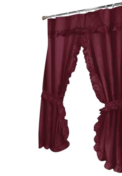 Amazon Com Carnation Fscd L 20 Lauren Double Swag Shower Curtain