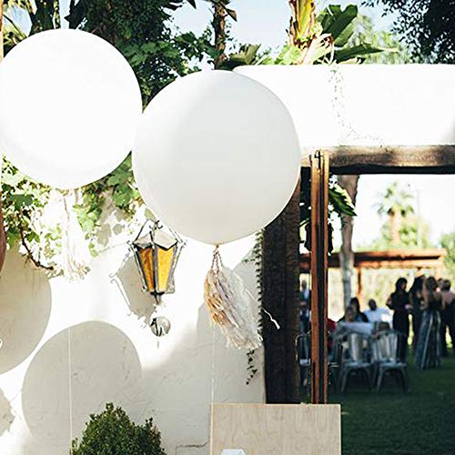 36 Inch Giant Balloons White Balloons(Premium Helium Quality), 6 Pack 36'' Large Latex Balloons for Photo Shoot/Birthday/Wedding Party/Festivals/Event Decorations ... - Thumbnail 3